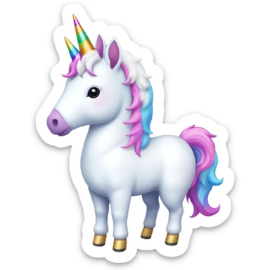 Unicorn with a top hot  sticker