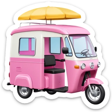 Barbie dream house Caravan motorbike tuk tuk  sticker