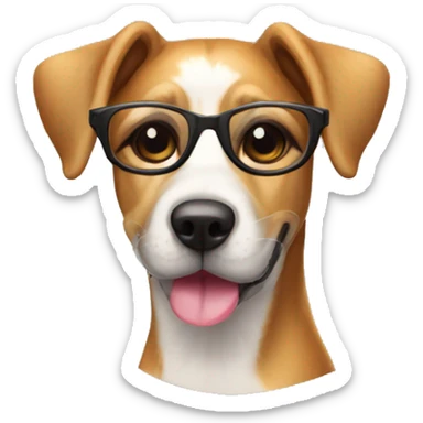 Chien avec des lunettes de soleil  sticker