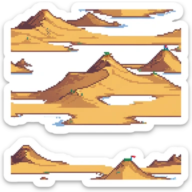 sand dunes in a vast desert sticker