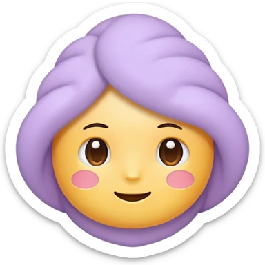 Lilac cozy core emoji sticker