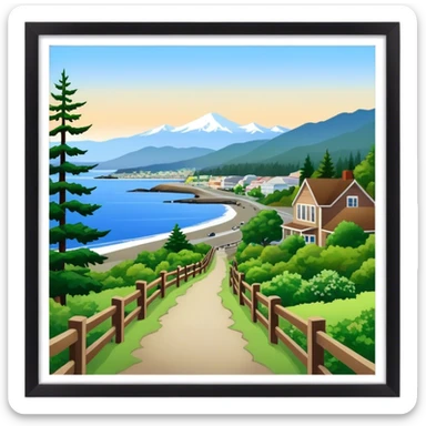 Port Angeles Washington town and walking trail sticker
