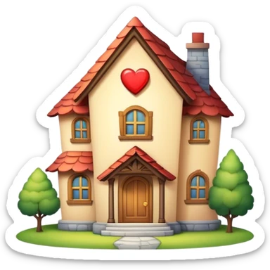 sweet home with heart sticker