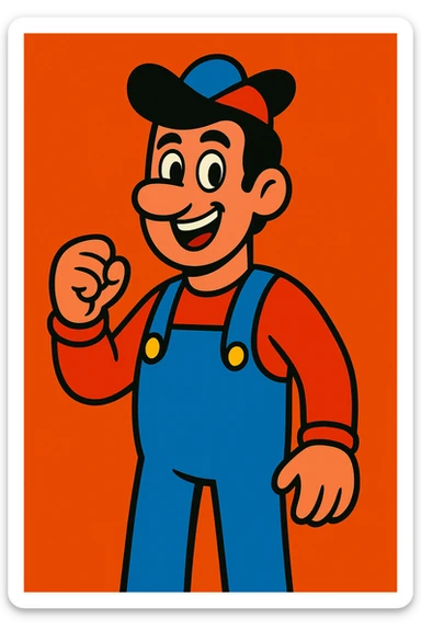 a character similar to the reference image, vibrant toon style, variation 2 sticker