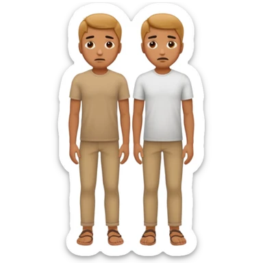 The sad man full body ultra realistic sticker