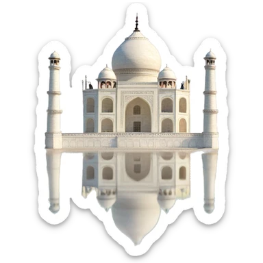 taj mahal with beach  sticker