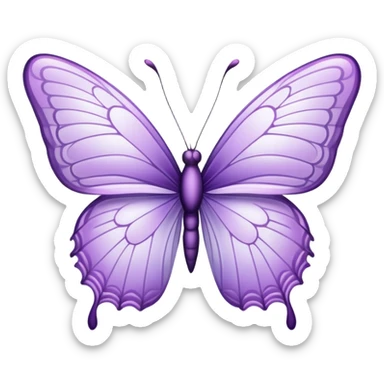 lilac butterfly sticker