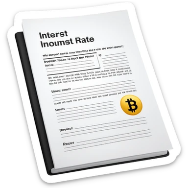 Interest rate declaration sticker