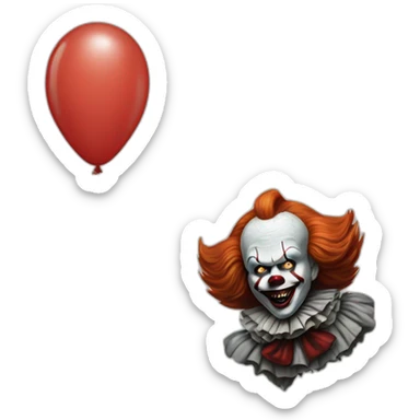 pennywise balloon sticker