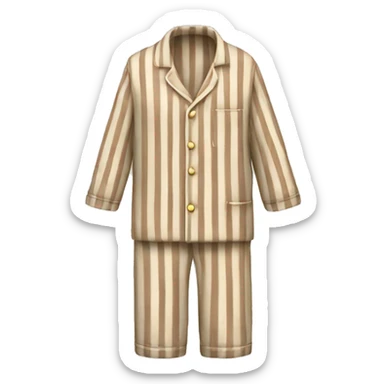 Striped pyjama Beige  sticker