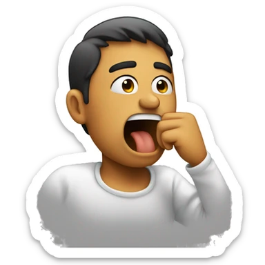 Hard Coughing with hand sticker