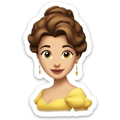 Belle beauty and the beast sticker