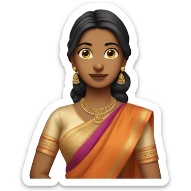 A desi indian girl in saree sticker