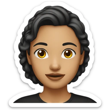 latina girl in black shirt sticker