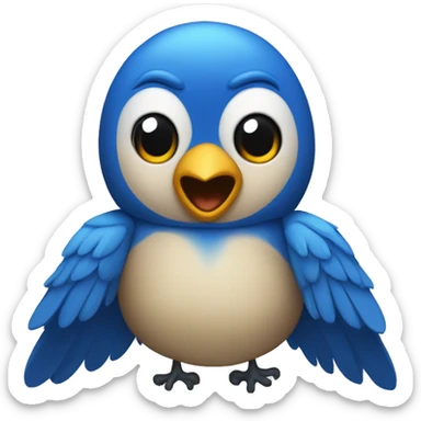 Blue birds cheerleadee sticker