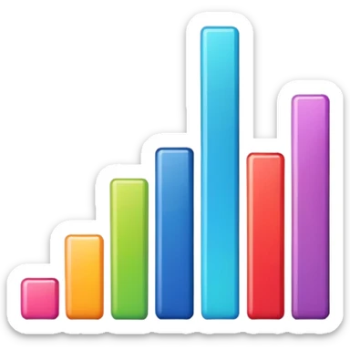 bar chart with rising trend sticker