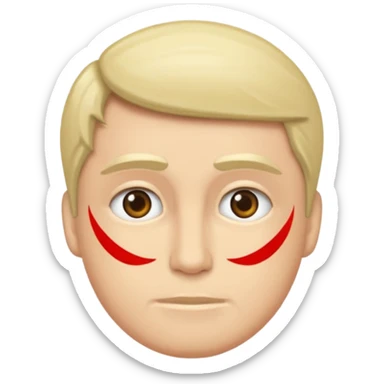 Красный воин мужчина во весь рост с топором в руках sticker