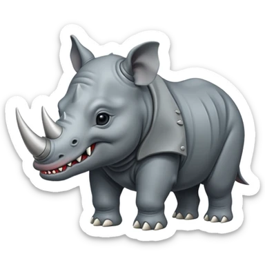 Elephant +rhino +megalodon sticker