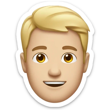 White Guy doing his skincare sticker