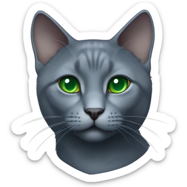 Russian blue cat  sticker