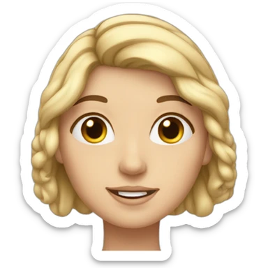 The white girl around the head who's light sticker