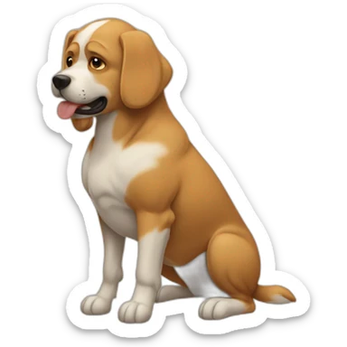 Chienne musculation sticker