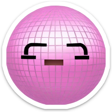 Light pink disco ball sticker