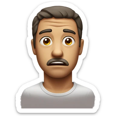 Disgusted and judgmental face sticker