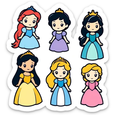 Disney princesses sticker