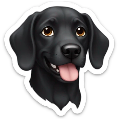 a blac dog sticker