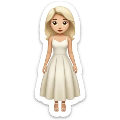 attractive full body light-skin latina  sticker