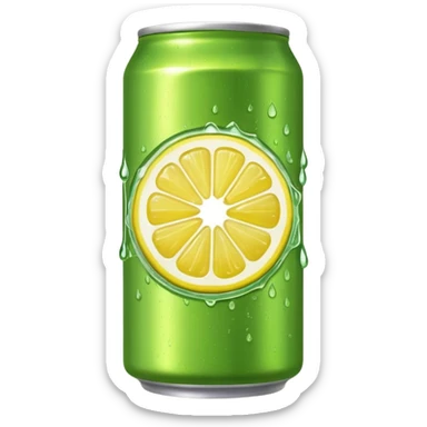 energy drink green tea and lemon sticker