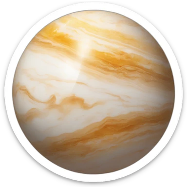 a single marble that looks like the planet venus sticker