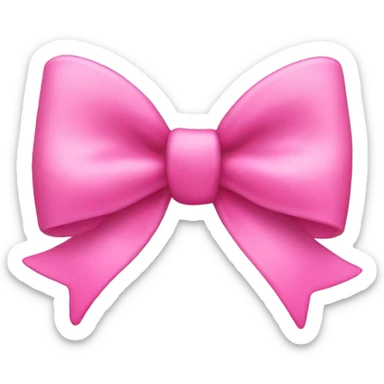 Glass pink bow sticker