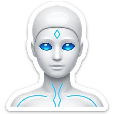 human silhouette with balanced energy lines sticker