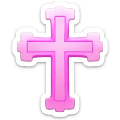 Pink holy cross sticker