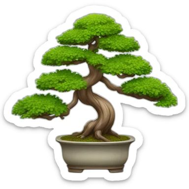 A bonsai tree sticker