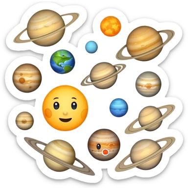 Solar system sticker