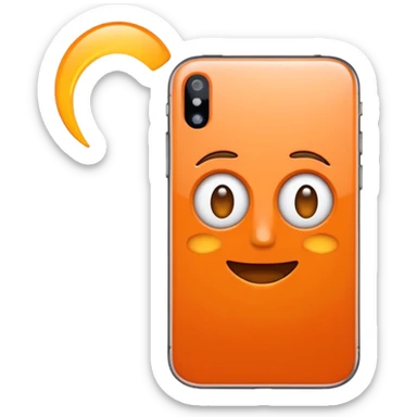 Orange iPhone sticker