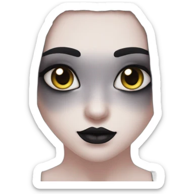 goth nekochan with best make up and big torso sticker