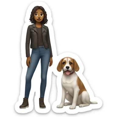 Cara with a dog sticker