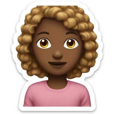 kid with textured crop with brown hair light skin sticker