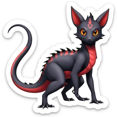 Salandit-Umbreon-Noibat-Litten-Hybrid (Full body) sticker