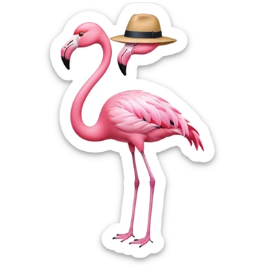 Fedora Flamingo sticker