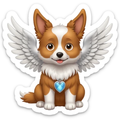 Perro con alas sticker