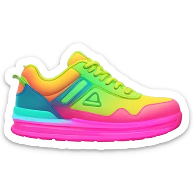 Neon color sneaker sticker