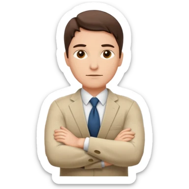 Mach mir einen trader an der wallstreet mit verschränkten armen sticker