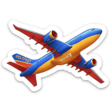southwest airplane sticker