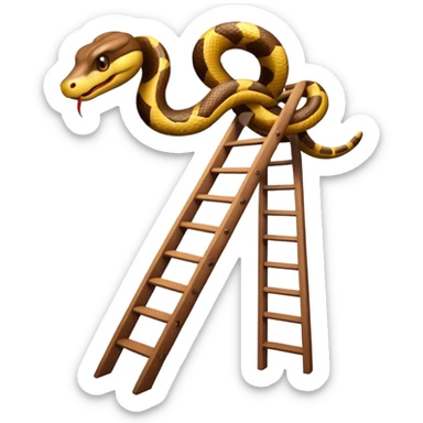 snake on a ladder sticker
