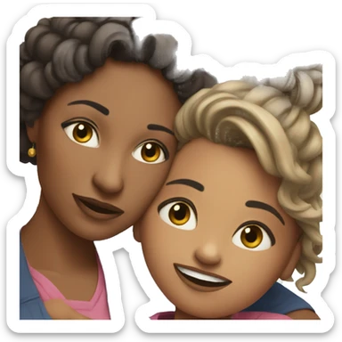 Mother daughter love sticker